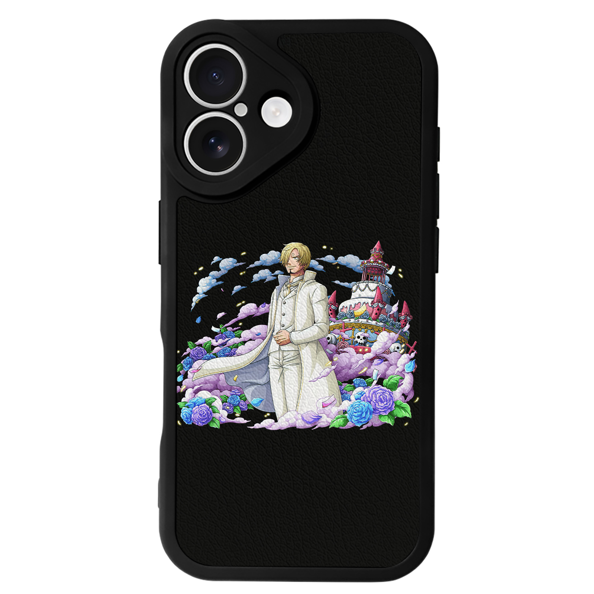 （画像用） ワンピース サンジ ONE PIECE Sanji 【iPhone 16シリーズ対応】シリコンスマホケース（レザー調） 材質：シリコン